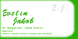 evelin jakob business card